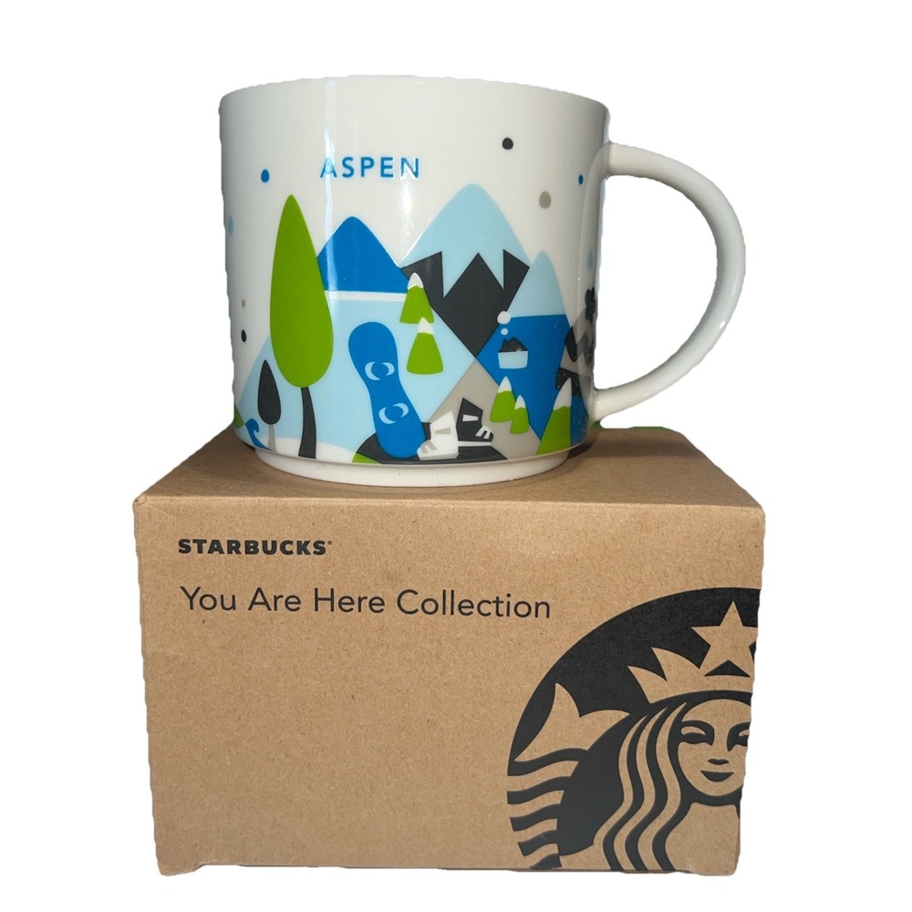 NWT Starbucks "You‎ are Here" Aspen 14 Oz Mug. Box Included. DISCONTINUED MUG!